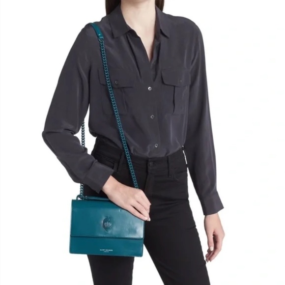 Kurt Geiger London Shoreditch Crossbody Bag Teal - Picture 3 of 10